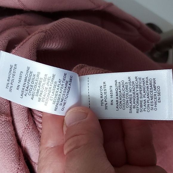 Cable & Gauge long sleeve top sweater Pink s/p - Picture 8 of 12